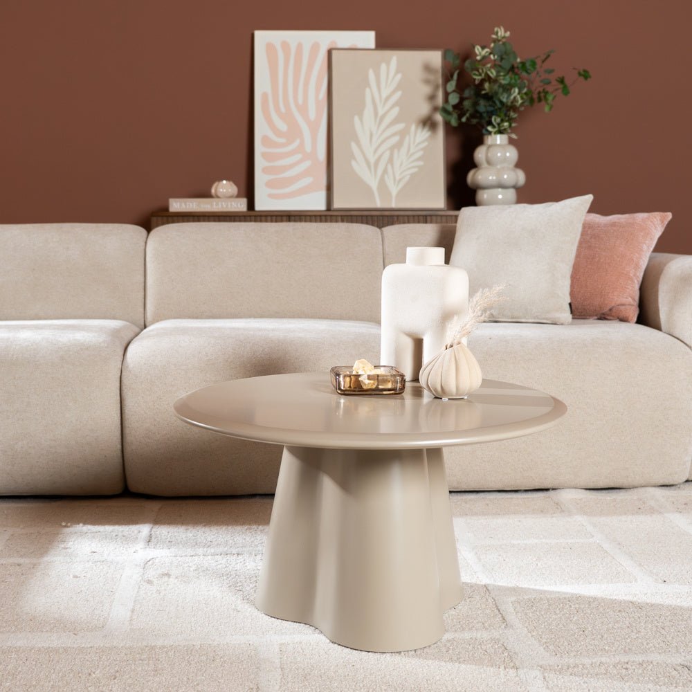 Salontafel Orion rond ø70 cm taupe MDF
