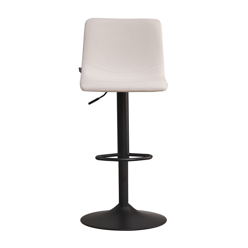 Scandinavian bar stool Eva swivel recycled fabric off white 60-76 cm - image 6