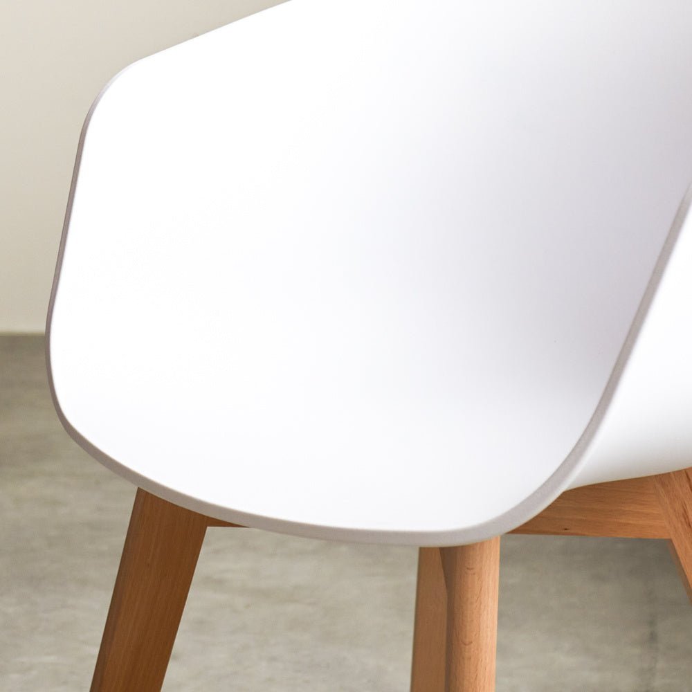 Herning dining room chair Dimehouse White LxWxH 68x60x51 Plastic Atmospheric photo detail
