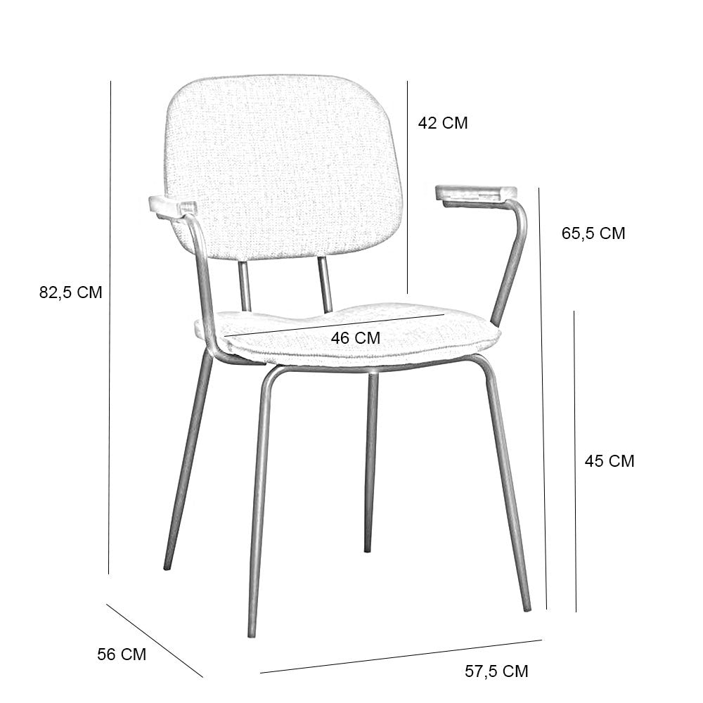 Scandinavian dining room chair Oskar taupe recycled fabric Recycled polyester