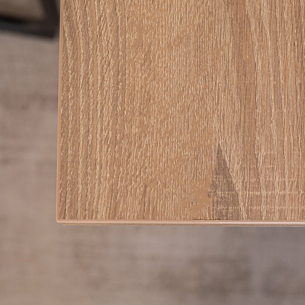 Lenzo Robson Oak table top Dimehouse Brown LxWxH 152x83x7 Melamine Atmosphere photo color sample