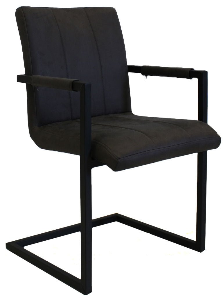 Dining room chair Jackson Dimehouse Anthracite LxWxH 71x58x54 Fabric White photo diagonal front view