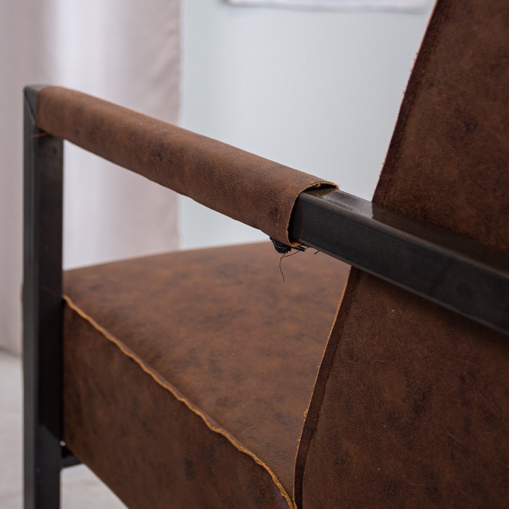 Armchair Tiger Dimehouse Brown LxWxH 69x58x41 Eco-leather Atmospheric photo detail