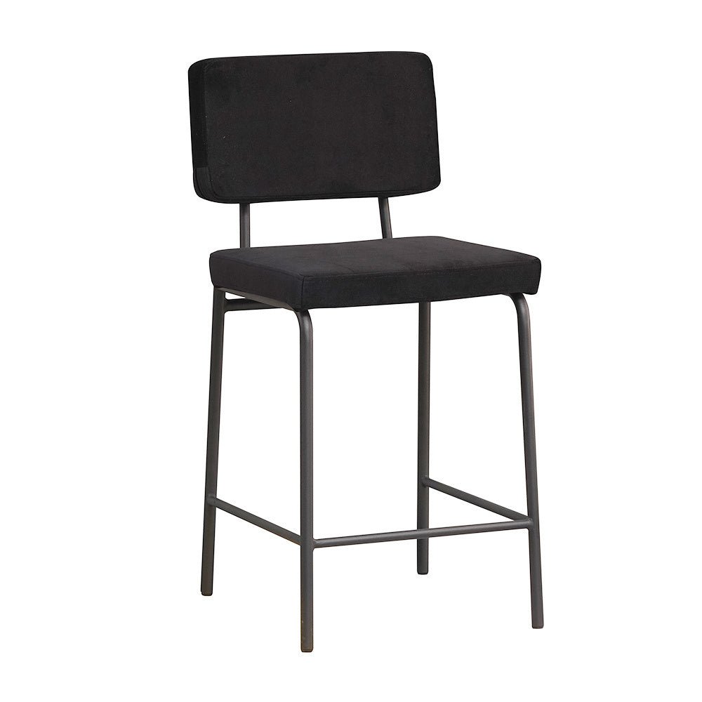 Velvet bar stool Aspen black 64-77 cm - image 5