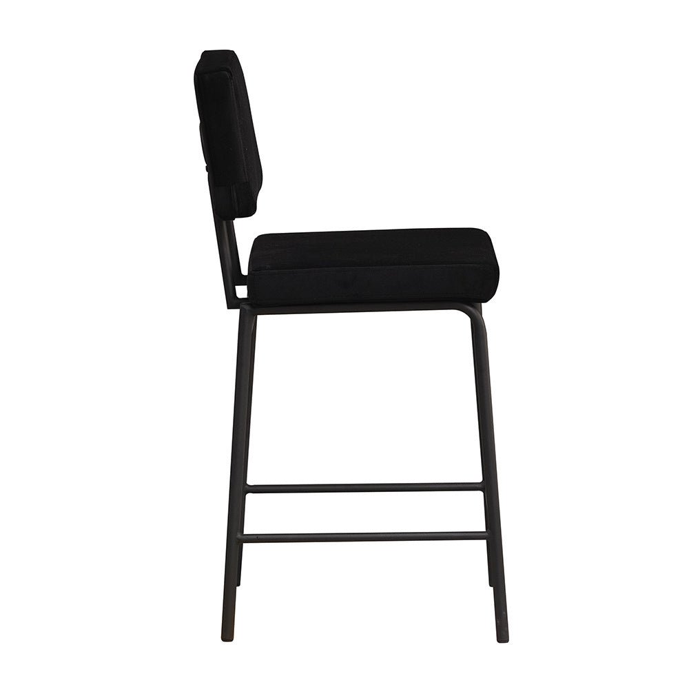 Velvet bar stool Aspen black 64-77 cm - image 7