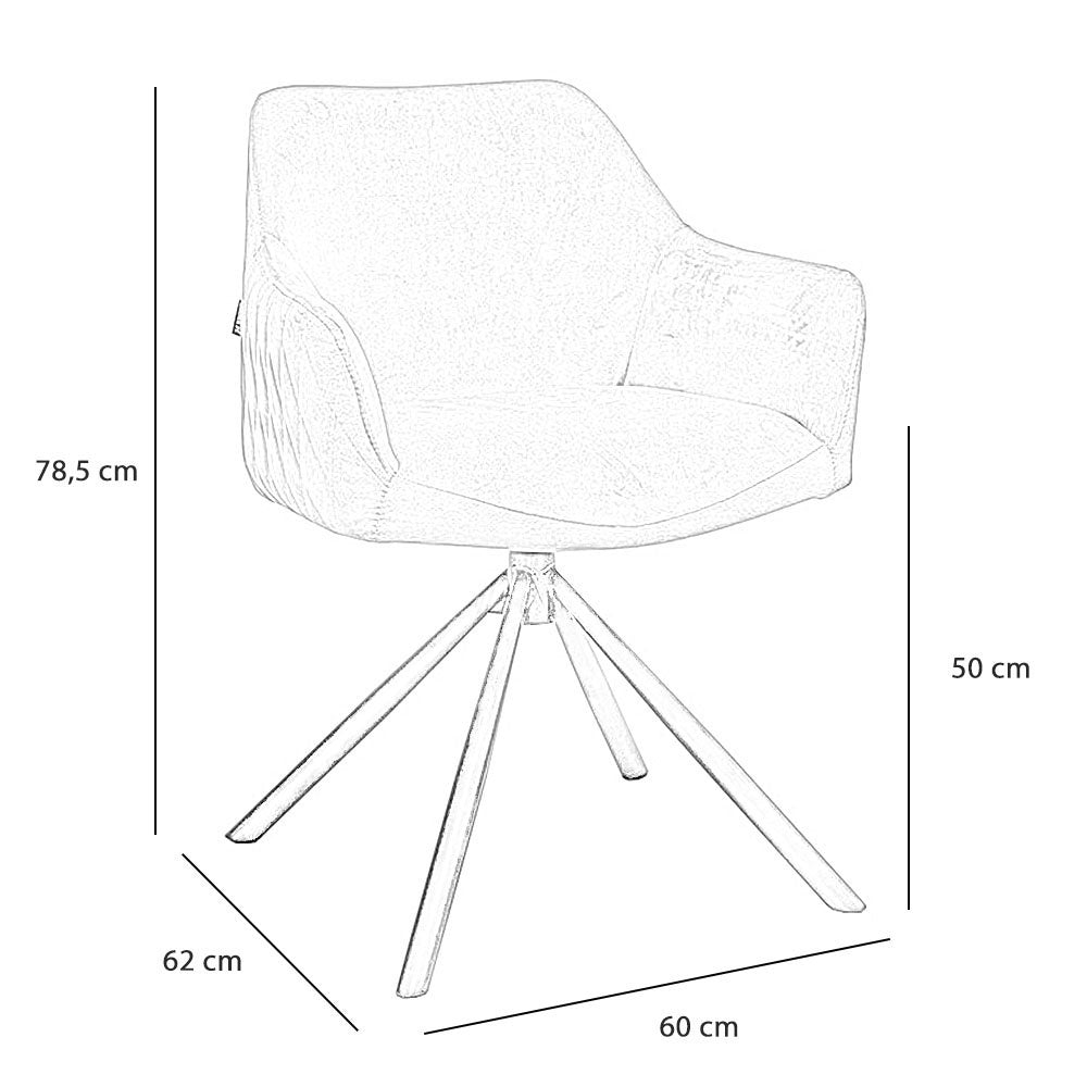Velvet dining room chair Furtado swivel green - image 8