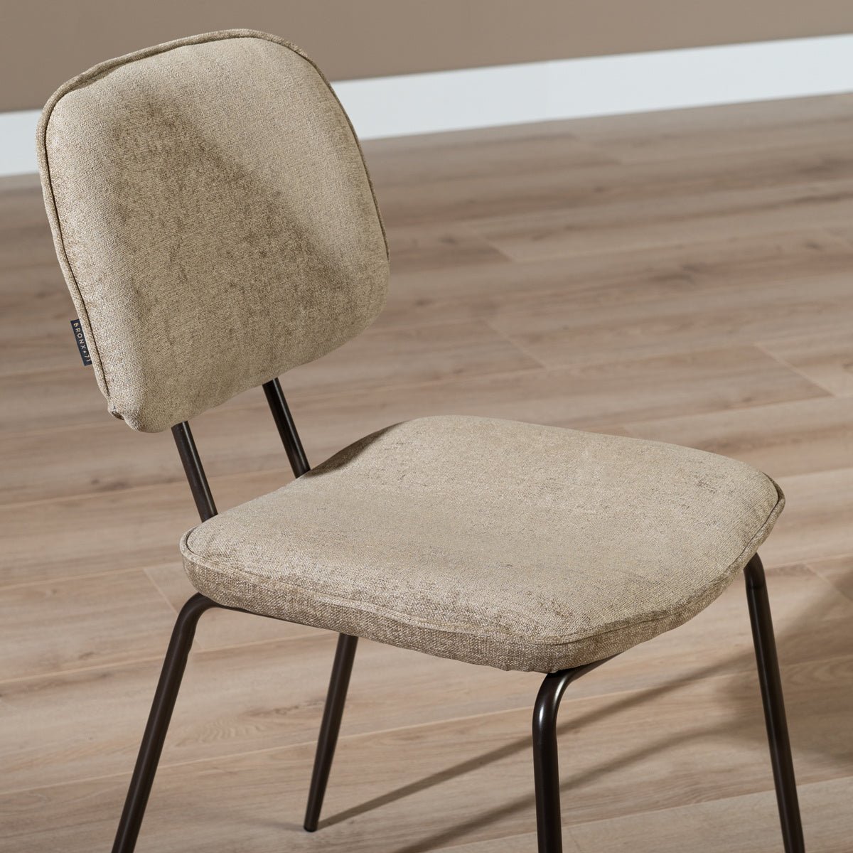 Velvet dining room chair Javi taupe