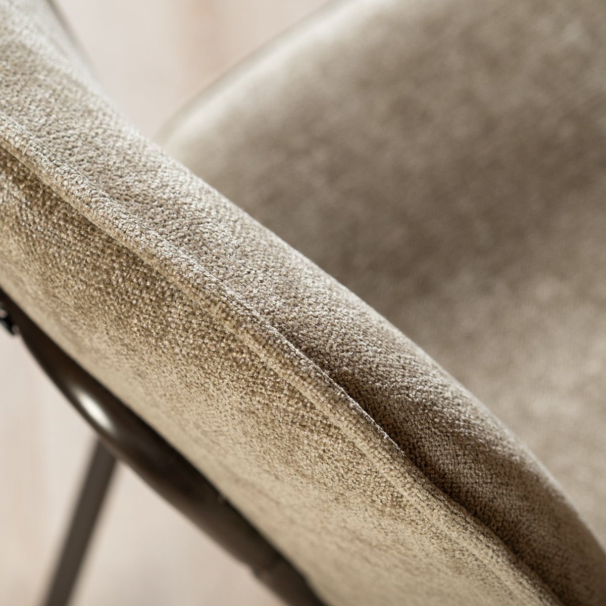 Velvet dining room chair Javi taupe