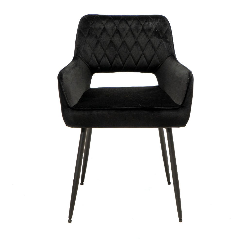 Velvet dining room chair Mika black - image 6