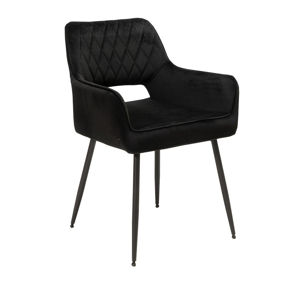 Velvet dining room chair Mika black - image 5