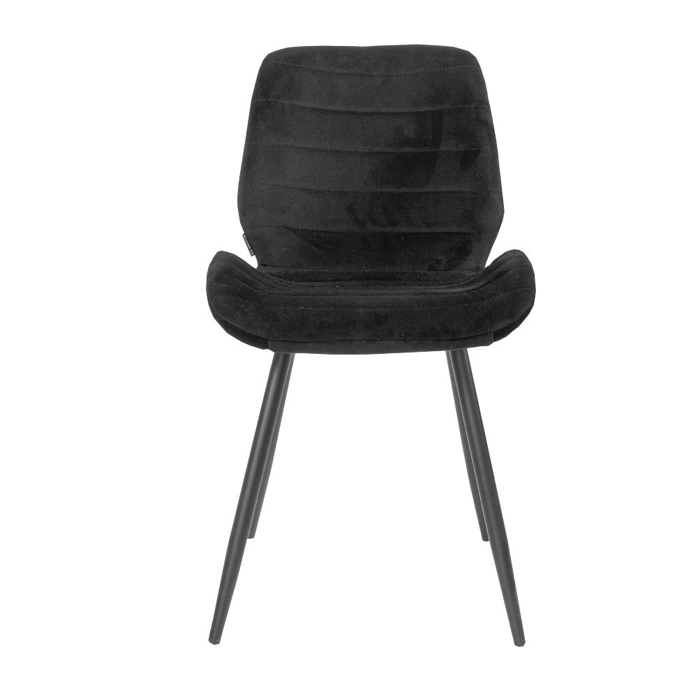 Velvet dining room chair Toby black - image 4
