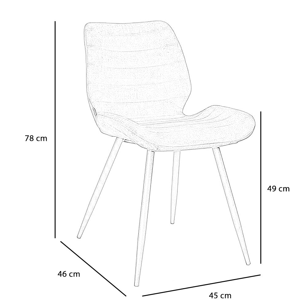 Velvet dining room chair Toby black - image 6