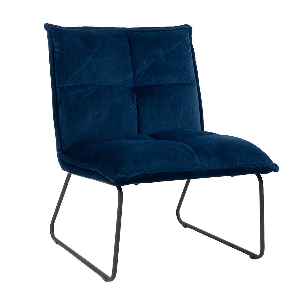 Velvet armchair Malaga dark blue - image 5