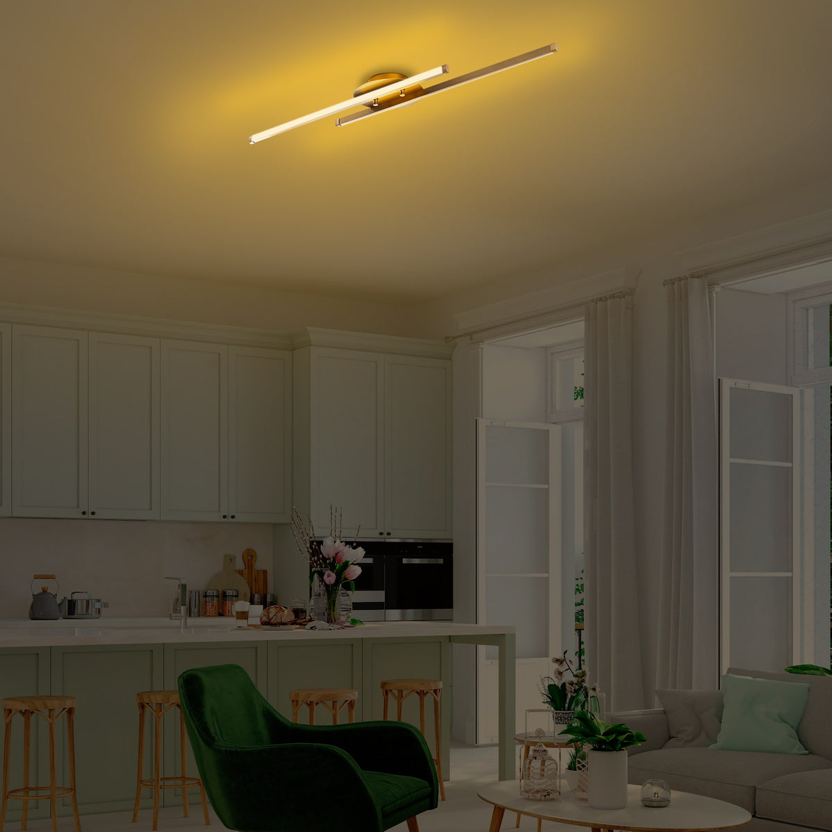 Ceiling lamps - Ceiling lamp Gold Metal Hawk - Dimehouse