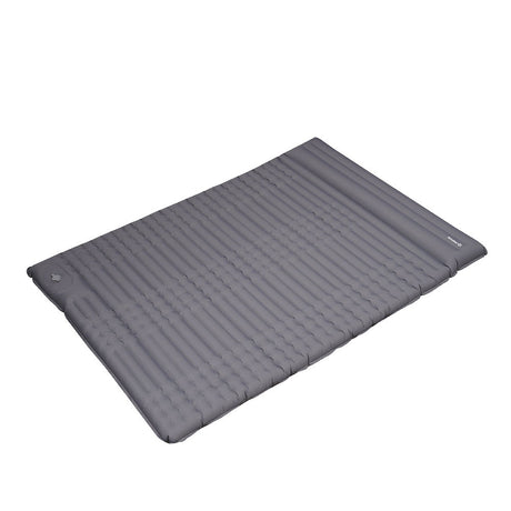 Air mattress for 2 persons with built-in inflation system 205x140x10 cm Dimehouse Gray LxWxH 33x17x17 Nylon White photo diagonal front view