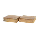 Bedside tables - Avela XS Bedside table 1 drawer solid acacia set of 2 - Dimehouse