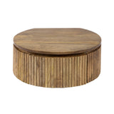 Bedside tables - Mango bedside table round 1 drawer sand - Dimehouse
