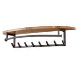 Coat racks - Wall coat rack 8 - Haaks River Acacia wood - With hat shelf - Dimehouse