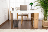 Desks - Vesper Study desk 130x120 cm white pine wood White Atlantic Pine Melamine - Dimehouse