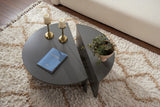 Coffee tables - Round Coffee Table Anthracite Melamine 85 cm Orin - Dimehouse