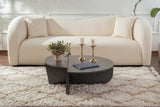 Coffee tables - Round Coffee Table Anthracite Melamine 85 cm Orin - Dimehouse