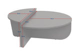 Coffee Tables - Round Coffee Table Atlantic Pine Wood Stepped Melamine 90 cm Orin - Dimehouse