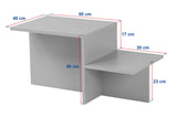 Coffee tables - Coffee table Pine Melamine - 80 x 40 cm - Eterna - Dimehouse