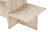 Coffee tables - Coffee table travertine melamine Eterna 80 x 40 cm - Dimehouse