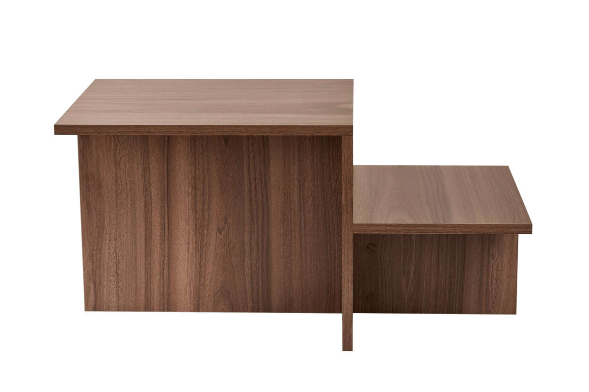 Coffee tables - Coffee table Walnut Melamine - 80 x 40 cm - Eterna - Dimehouse