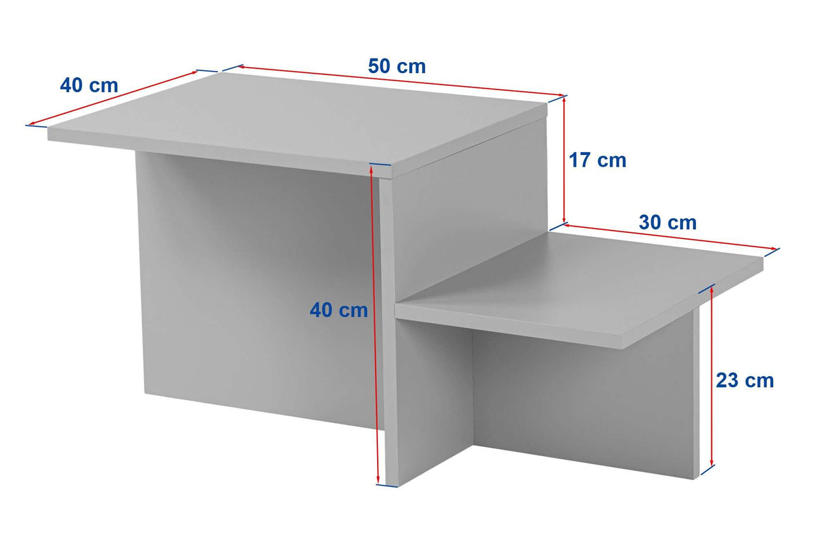 Coffee tables - Coffee table Walnut Melamine - 80 x 40 cm - Eterna - Dimehouse