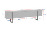 TV Furniture - TV Furniture Black Melamine black frame 180x50x29.5 cm - Blitz - Dimehouse