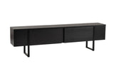 TV Furniture - TV Furniture Black Melamine black frame 180x50x29.5 cm - Blitz - Dimehouse