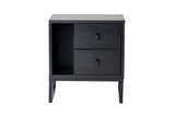 Bedside tables - Bedside table Black Melamine Pulsar - Dimehouse