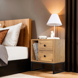 Bedside tables - Bedside table Natural Melamine Pulsar - Dimehouse