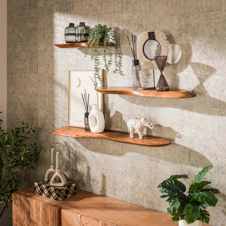 Wall Shelves - Nordic Wall Shelf 60 Solid Acacia - Dimehouse