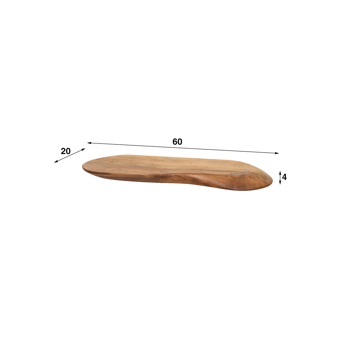 Wall Shelves - Nordic Wall Shelf 60 Solid Acacia - Dimehouse