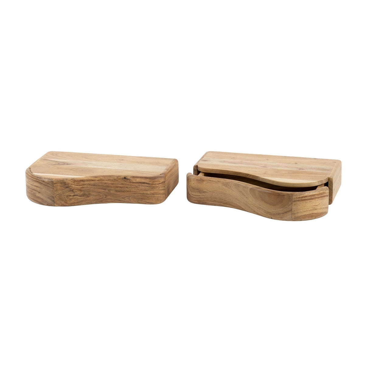 Bedside tables - Acacia wall - bedside tables Nova L/R (set of 2) - Dimehouse