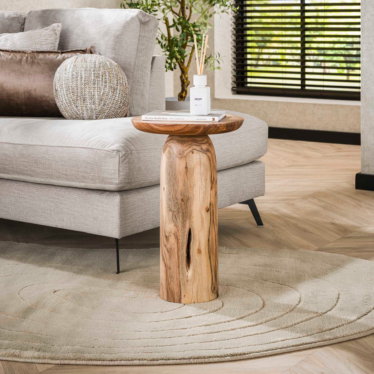 Side tables - Side table Nova - Solid Acacia wood - 55 cm High - Dimehouse