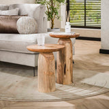 Side tables - Side table Nova - Solid Acacia wood - 55 cm High - Dimehouse