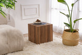 Side tables - Modern Side Table Cubic Square Walnut look - 45x45x50 cm - Dimehouse