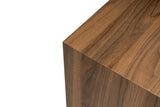 Side tables - Modern Side Table Cubic Square Walnut look - 45x45x50 cm - Dimehouse