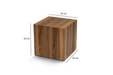 Side tables - Modern Side Table Cubic Square Walnut look - 45x45x50 cm - Dimehouse