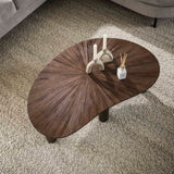 Coffee tables - Coffee table Myla Organic Teak Wood Brown 110 cm - Japandi - Dimehouse