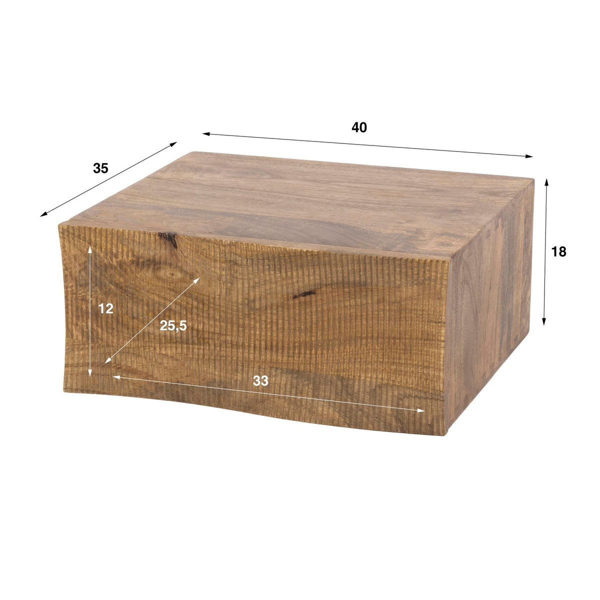 Bedside table - Floating bedside table 1 drawer sand color Mango wood Oona - Dimehouse