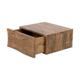 Bedside table - Floating bedside table 1 drawer sand color Mango wood Oona - Dimehouse
