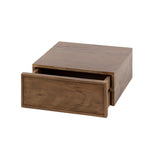 Bedside Tables - Floating Bedside Table Lio Acacia Drift Brown - Dimehouse