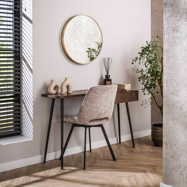 Dressing tables - Dressing table Elin Solid Acacia Drift Brown 120 cm - Dimehouse