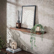 Wall shelves - Wall shelf Noa 90 cm Solid Acacia wood Drift Brown - Dimehouse