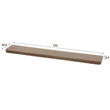 Wall shelves - Wall shelf Noa 120 cm Solid Acacia wood Drift Brown - Dimehouse