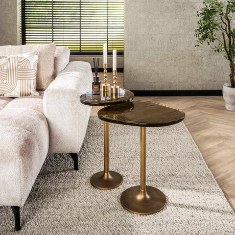 Side tables - Side table Aurum Antique Gold 60 cm - Dimehouse